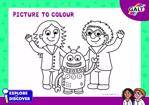 Explore & Discover Colouring Sheet